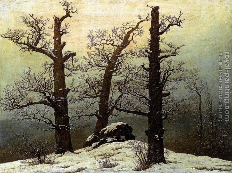 Caspar David Friedrich : Dolmen In The Snow